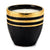 HOLIDAYS DERUTA MILANO: Large Candle Black with Hand Painted Pure Gold Stripes - artisticaitalian.com