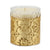 CRYSTAL CANDLES: Bass relief Design with Gold Leaf finish ~ (10 Oz) - artisticaitalian.com