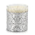 CRYSTAL CANDLES: Bass relief Design with Silver Leaf finish ~ (10 Oz) - artisticaitalian.com