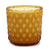 CRYSTAL CANDLES: Net Glass Design Candle ~ AMBER (10 Oz) - artisticaitalian.com