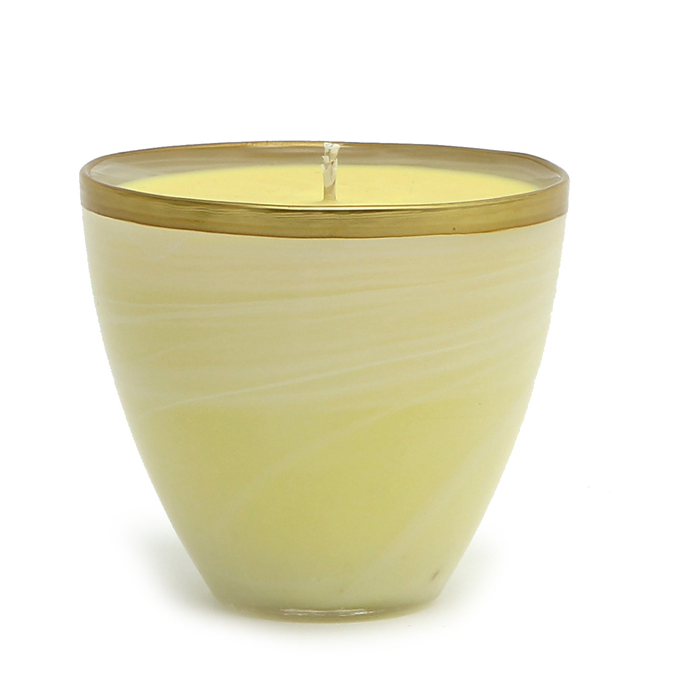 CRYSTAL CANDLES: Rufolo Glass Candle with Gold Rim - artisticaitalian.com