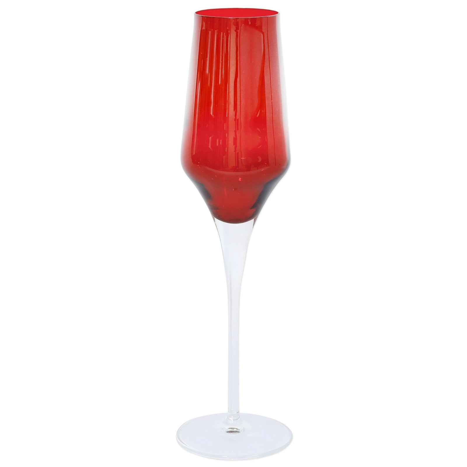 VIETRI: Contessa Red Champagne Glass - artisticaitalian.com