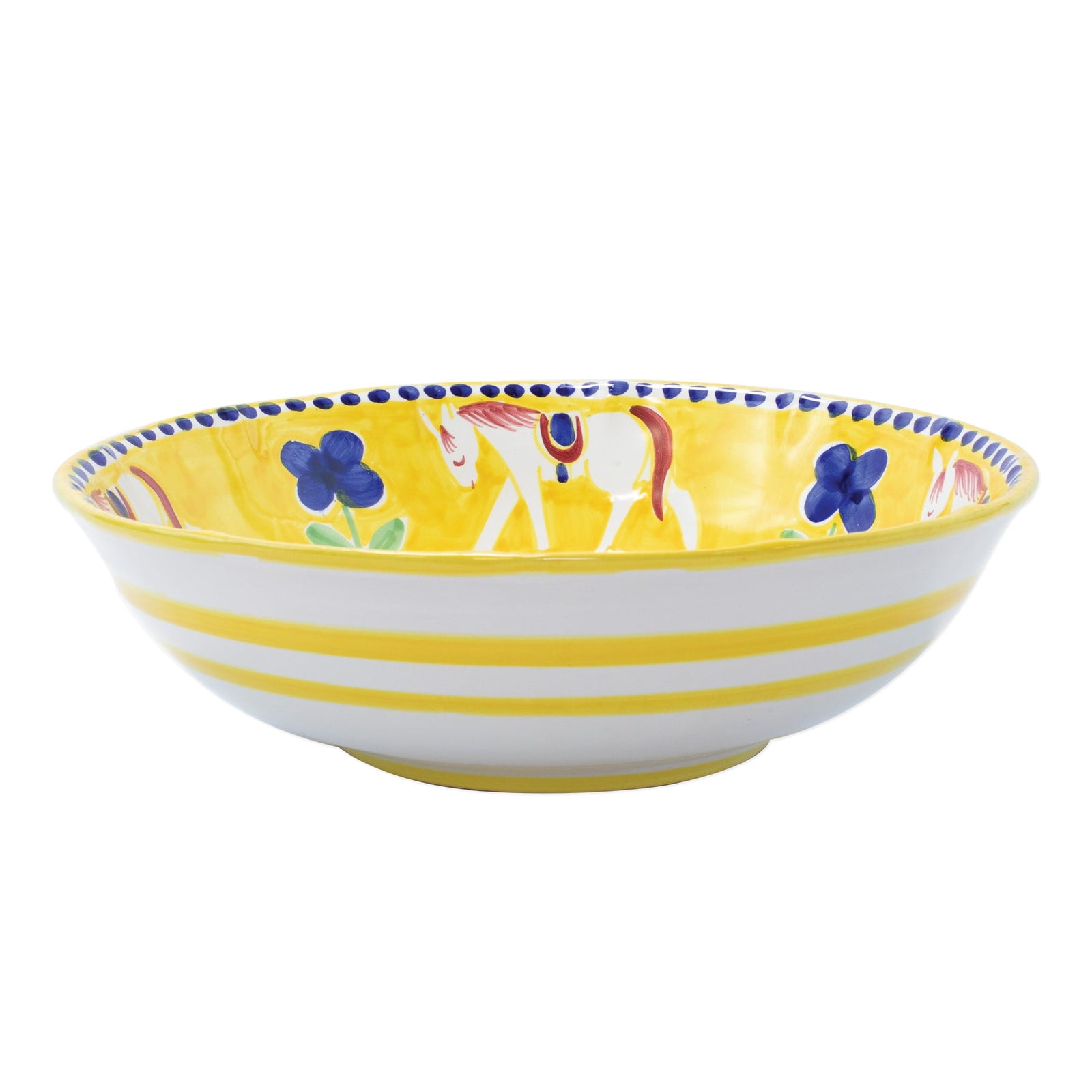 VIETRI: CAMPAGNA Cavallo Large Serving Bowl - artisticaitalian.com