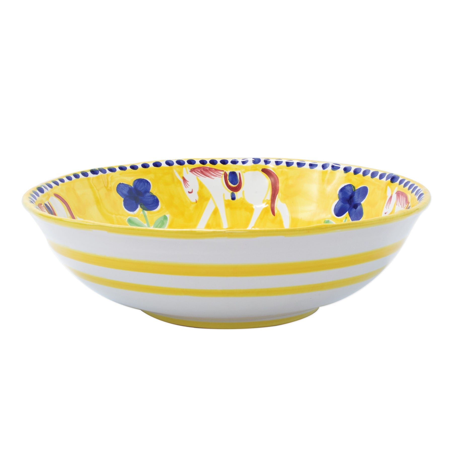 VIETRI: CAMPAGNA Cavallo Large Serving Bowl - artisticaitalian.com