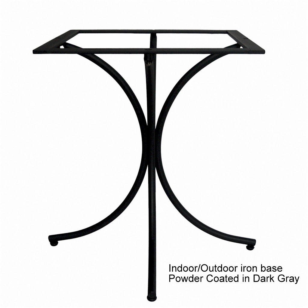 CAFE-BISTRO SQUARE TABLE: Ceramic-Stone top on iron base (24"x24" x 30" High.) in Deruta, Italy. - artisticaitalian.com