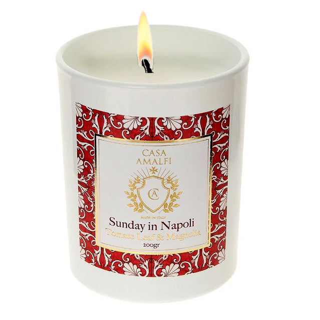 CASA AMALFI CANDLE: Scented Candle - Sunday in Napoli (7 Oz) - artisticaitalian.com