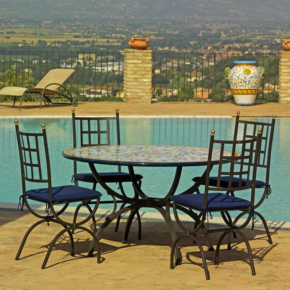 WROUGHT IRON CHAIR: Aurora Design in Deruta, Italy. - artisticaitalian.com