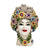 CALTAGIRONE: Sicilian Moorish Head Vase - Woman with Spring flowers (Medium 12" H.) - artisticaitalian.com