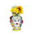 CALTAGIRONE: Sicilian Moorish Head Vase - Woman with Crown & fruit (Small 7.5" H.) - artisticaitalian.com