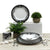 DERUTA COLORI: Dinner Plate - BLACK/GRAY - artisticaitalian.com