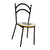 WROUGHT IRON CHAIR: Diana Design with ceramic stone seat - artisticaitalian.com