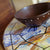 CERAMIC STONE TABLE + IRON BASE: DUBLINO Design - Hand Painted in Deruta, Italy. - artisticaitalian.com