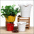 SCAVO Giardini Garden: Medium Planter Vase with fluted rim WHITE - artisticaitalian.com