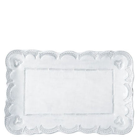 VIETRI: Incanto Lace Sm Rectangular Platter - artisticaitalian.com