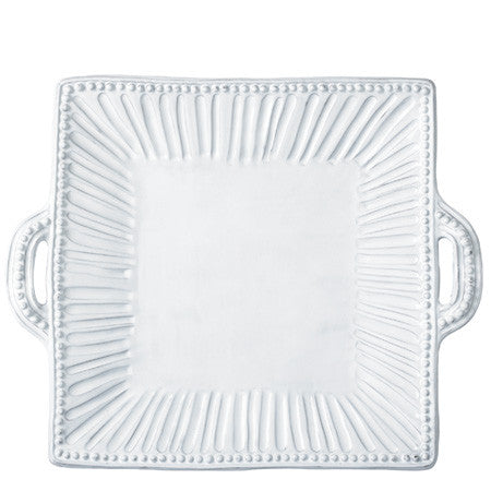 VIETRI: Incanto Stripe Sq Handled Platter - artisticaitalian.com