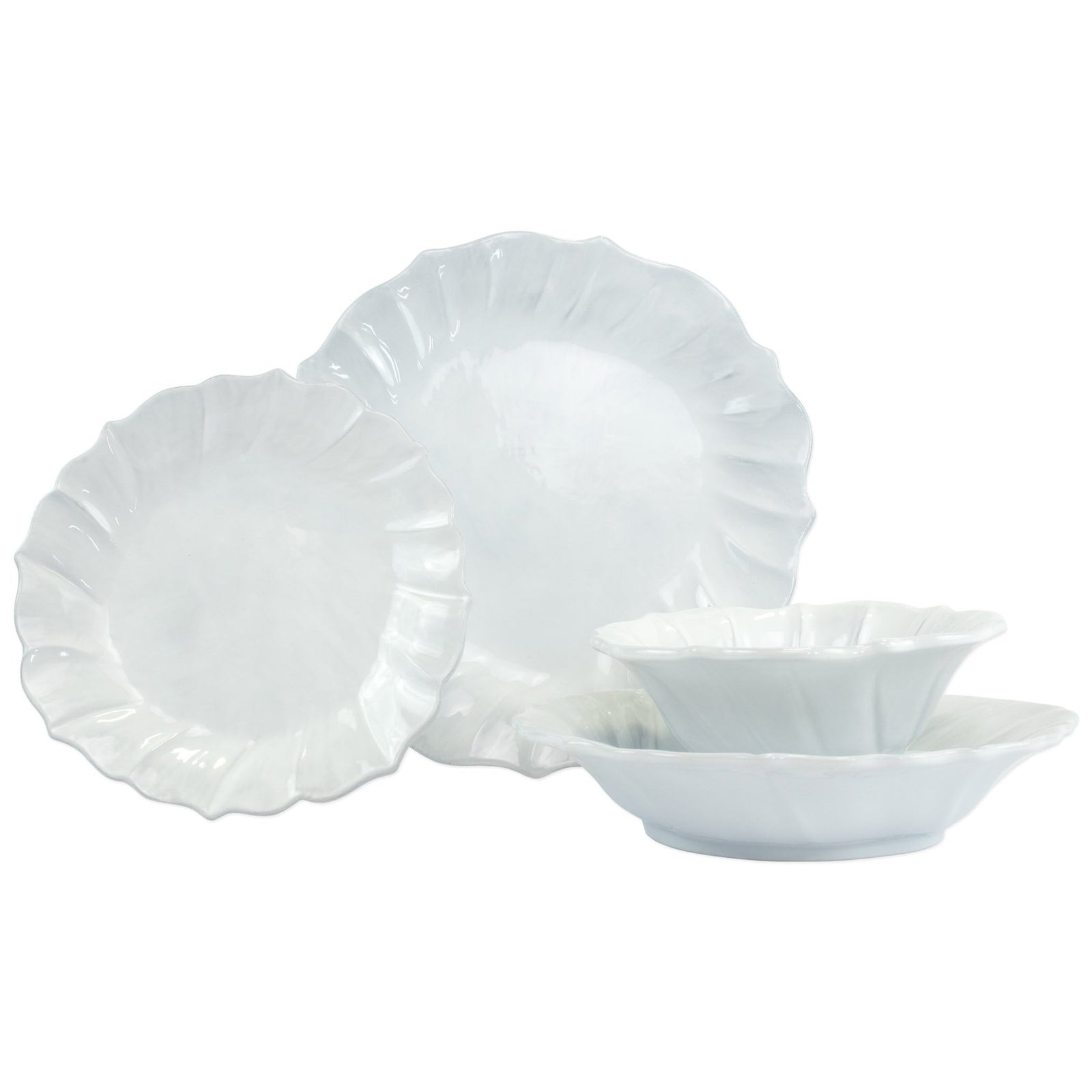 VIETRI: Incanto Ruffle Four-Piece Place Setting - artisticaitalian.com