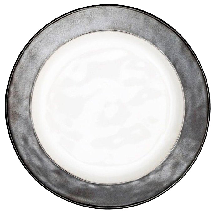 JULISKA: Emerson White/Pewter Dinner Plate - artisticaitalian.com