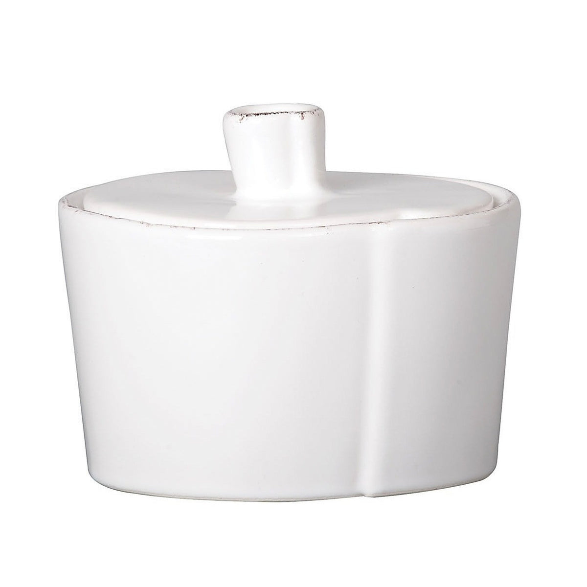 VIETRI: Lastra White Sugar Bowl - artisticaitalian.com