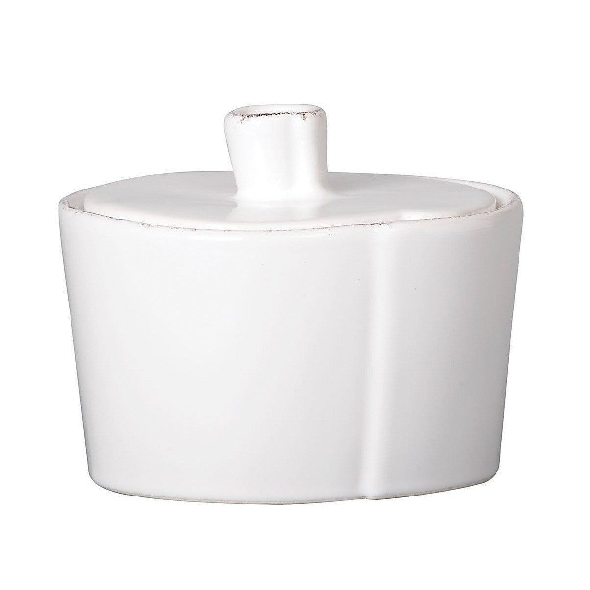 VIETRI: Lastra White Sugar Bowl - artisticaitalian.com