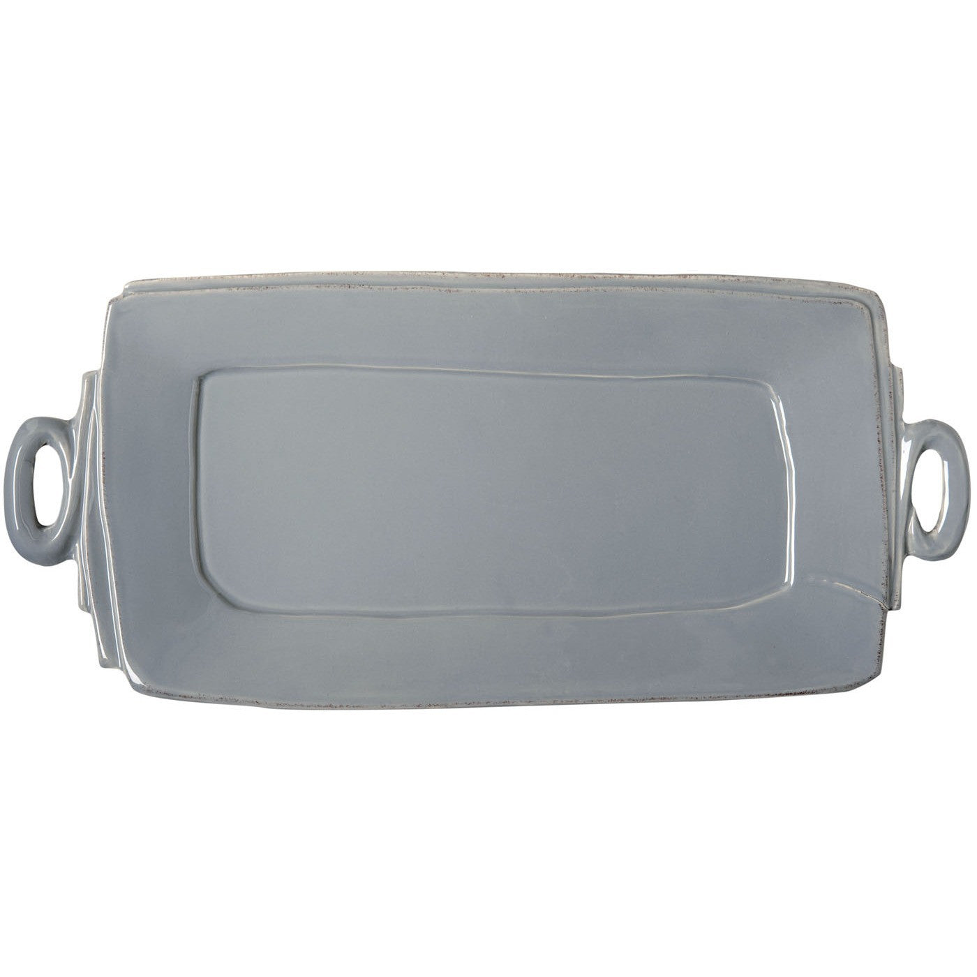 VIETRI: Lastra Gray Handled Rectangular Platter - artisticaitalian.com