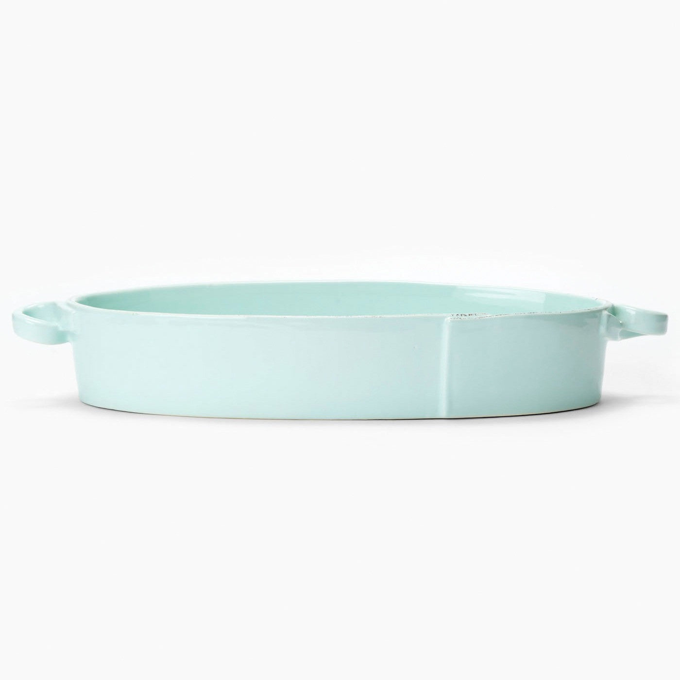 VIETRI: Lastra Aqua Handled Oval Baker - artisticaitalian.com