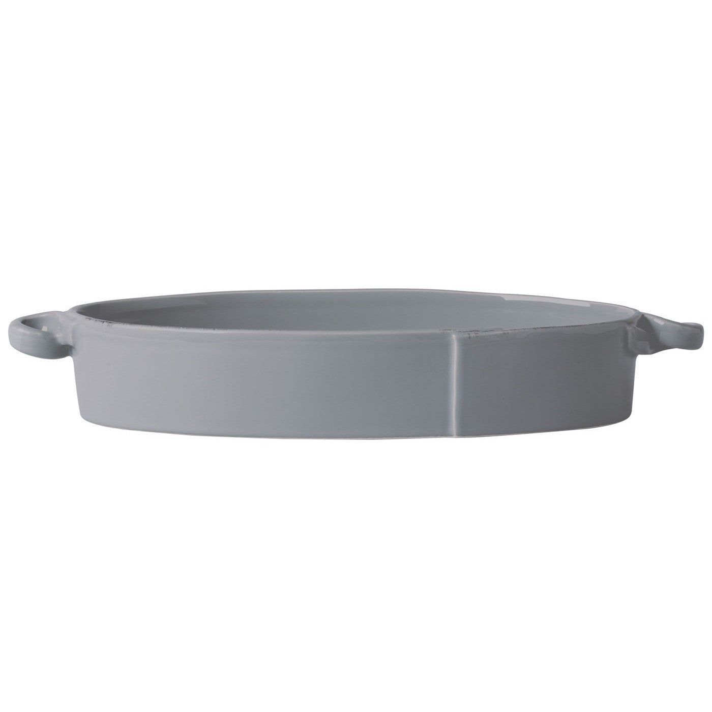 VIETRI: Lastra Gray Handled Oval Baker - artisticaitalian.com