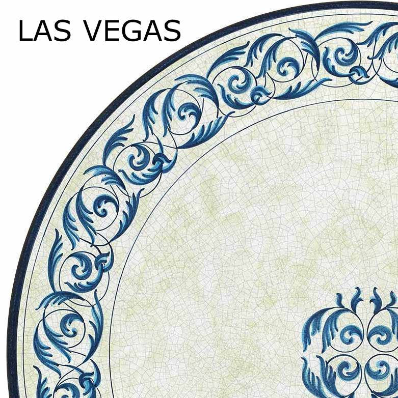 LAZY SUSAN: Ceramic-Stone Rotating Lazy Susan 20" Diam. in Deruta, Italy. - artisticaitalian.com