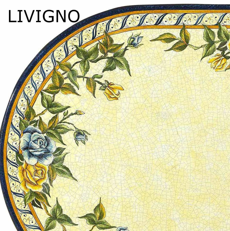 LAZY SUSAN: Ceramic-Stone Rotating Lazy Susan 24" Diam. - artisticaitalian.com