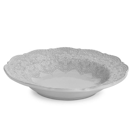 ARTE ITALICA: Merletto White Pasta/Soup Bowl - artisticaitalian.com