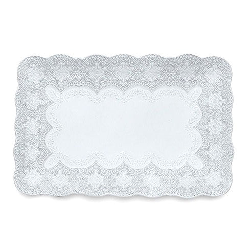 ARTE ITALICA: Merletto White Rectangular Tray - artisticaitalian.com