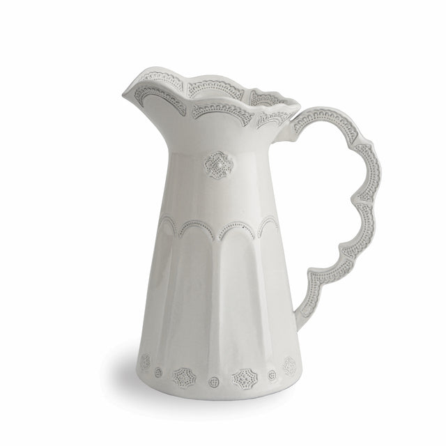 ARTE ITALICA: Merletto Antique Scalloped Pitcher - artisticaitalian.com