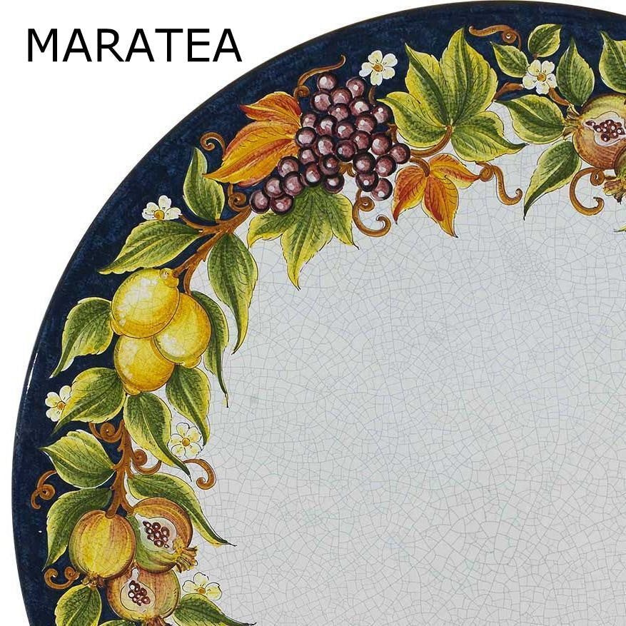 LAZY SUSAN: Ceramic-Stone Rotating Lazy Susan 46" Diam. in Deruta, Italy. - artisticaitalian.com