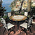 CERAMIC STONE TABLE + IRON BASE: MARATEA Design - Hand Painted in Deruta, Italy. - artisticaitalian.com