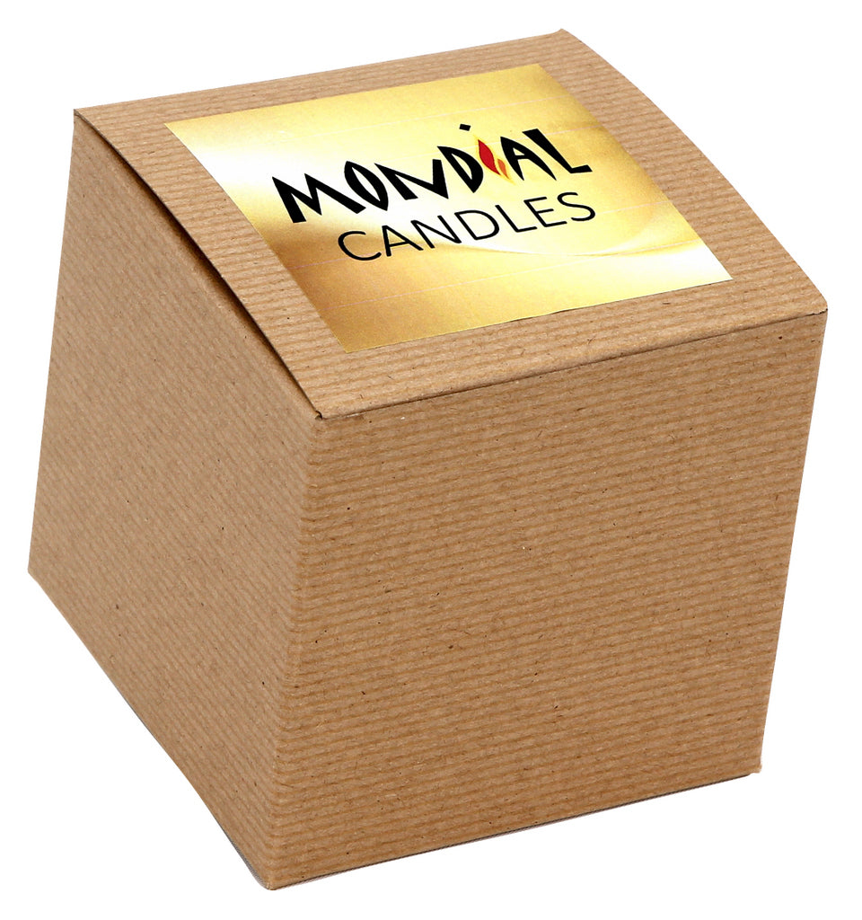 MONDIAL CANDLES: BIANCA Collection - Ceramic Square Container Candle with Antique Silver Crucifix - artisticaitalian.com