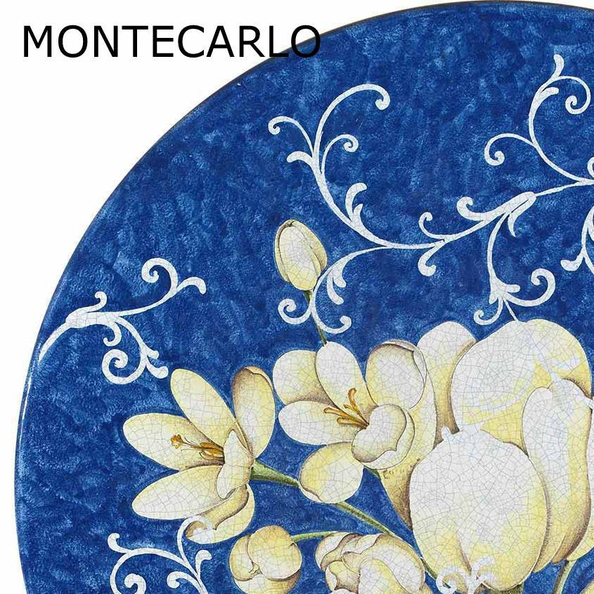 LAZY SUSAN: Ceramic-Stone Rotating Lazy Susan 46" Diam. in Deruta, Italy. - artisticaitalian.com