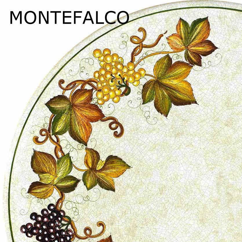 LAZY SUSAN: Ceramic-Stone Rotating Lazy Susan 20" Diam. in Deruta, Italy. - artisticaitalian.com