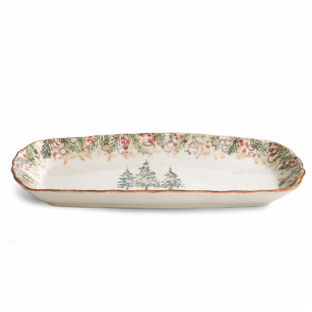 ARTE ITALICA: Natale Rectangular Tray - artisticaitalian.com