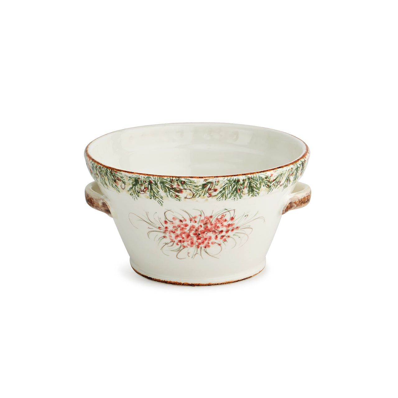 ARTE ITALICA: Natale Small Handled Bowl - artisticaitalian.com