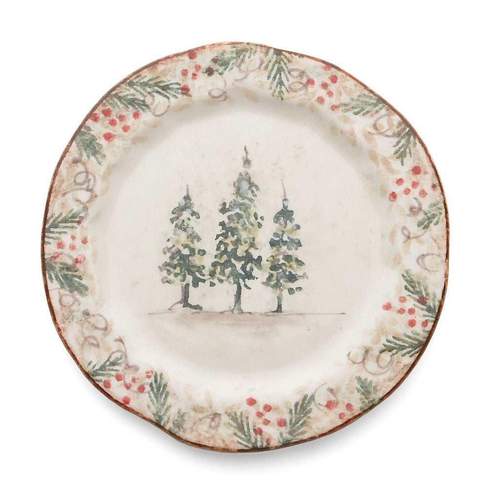 ARTE ITALICA: Natale Salad/Dessert Plate - artisticaitalian.com