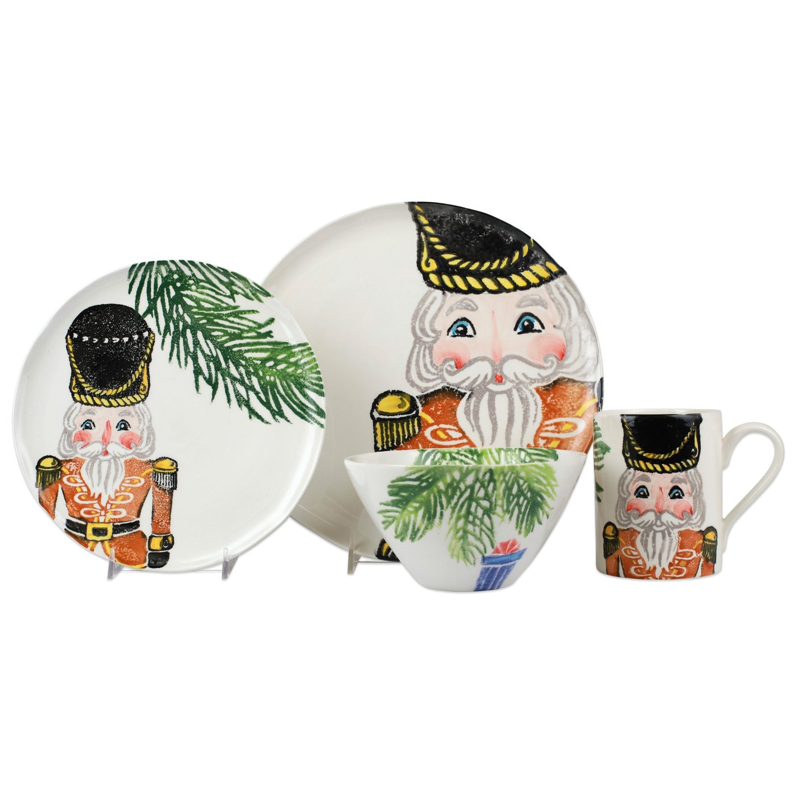 VIETRI: Nutcrackers Gold Four-Piece Place Setting - artisticaitalian.com