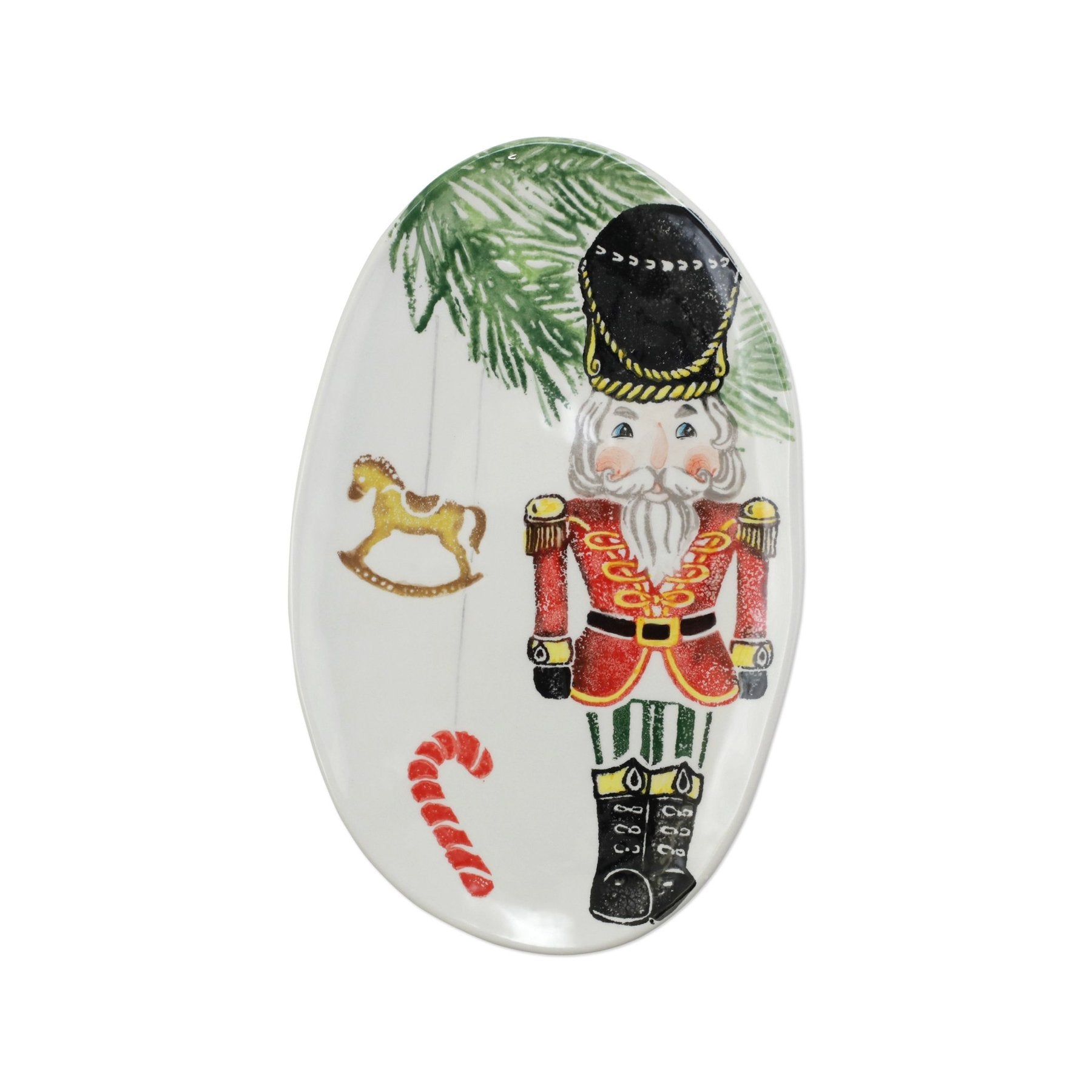 VIETRI: NUTCRACKERS SMALL OVAL PLATTER - artisticaitalian.com