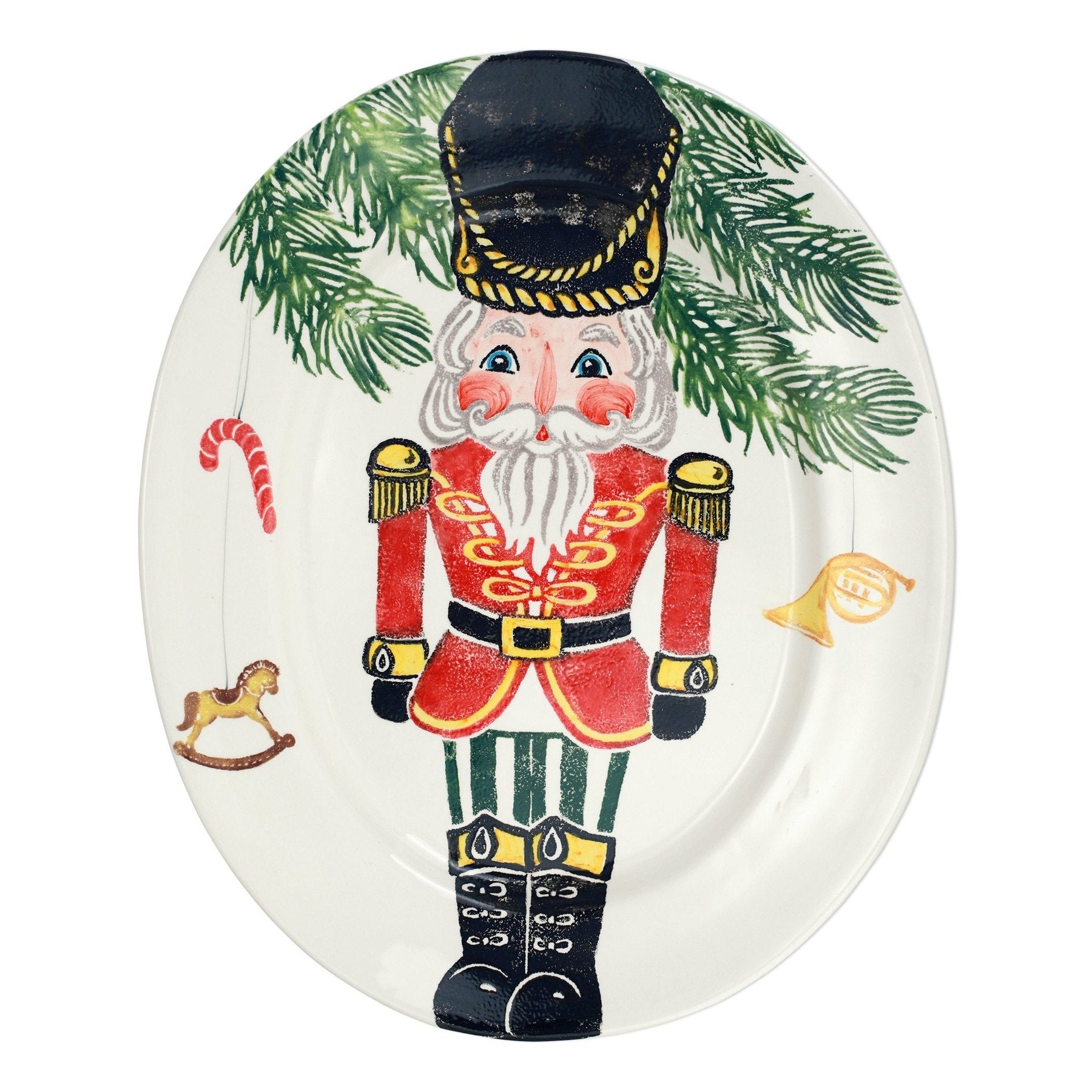 VIETRI: NUTCRACKERS LARGE OVAL PLATTER - artisticaitalian.com