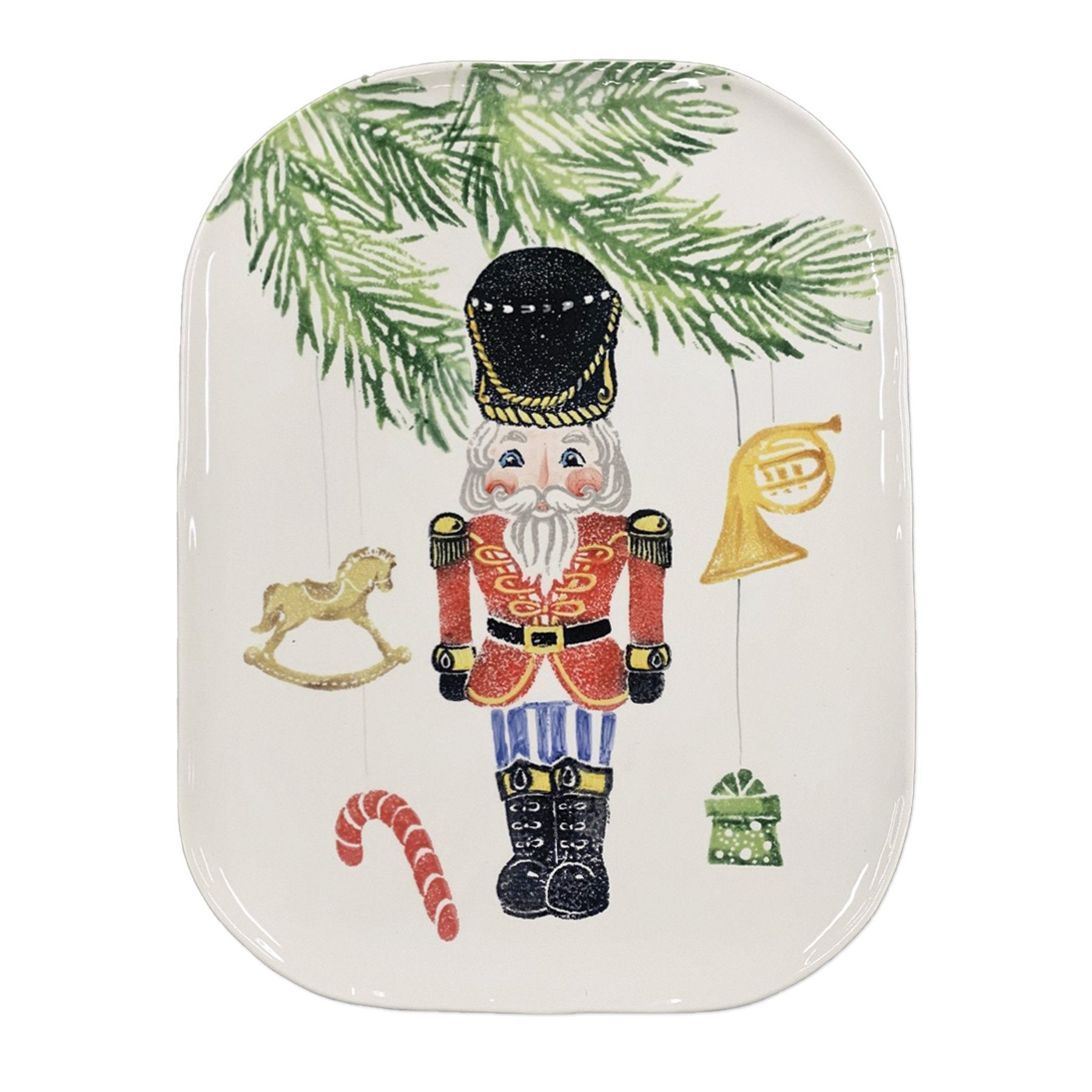 VIETRI: NUTCRACKERS MEDIUM RECTANGULAR PLATTER - artisticaitalian.com