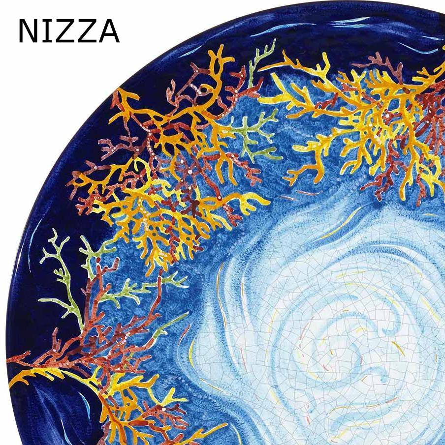 LAZY SUSAN: Ceramic-Stone Rotating Lazy Susan 24" Diam. - artisticaitalian.com