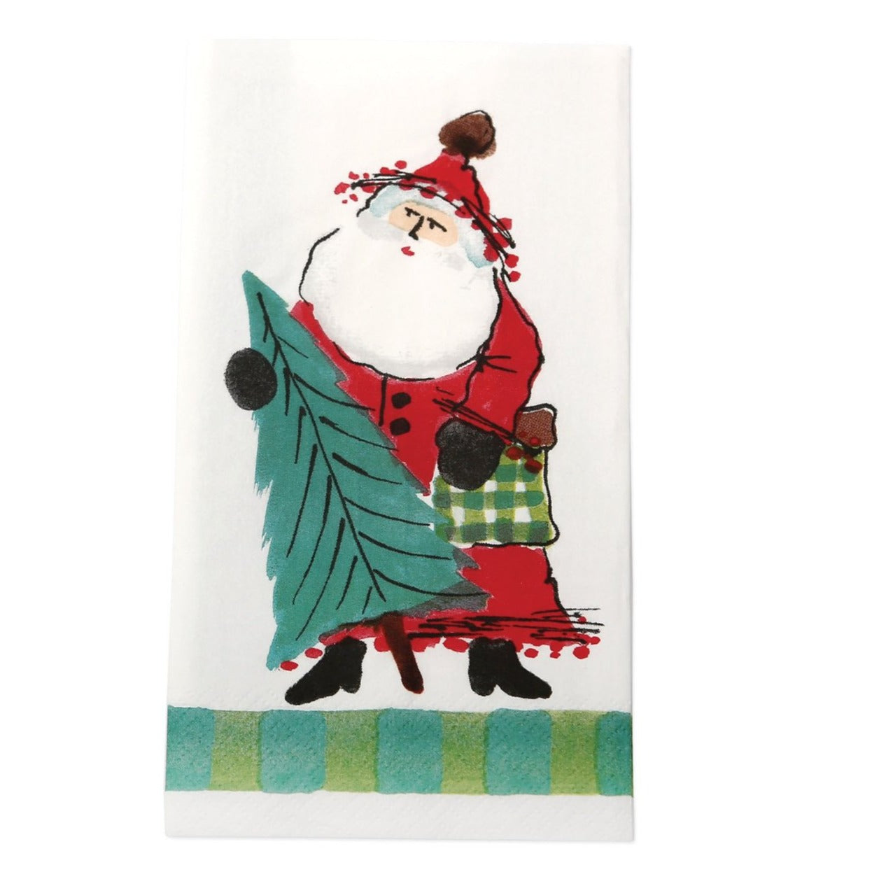 VIETRI: OLD ST. NICK PAPER GUEST TOWELS - GREEN - artisticaitalian.com