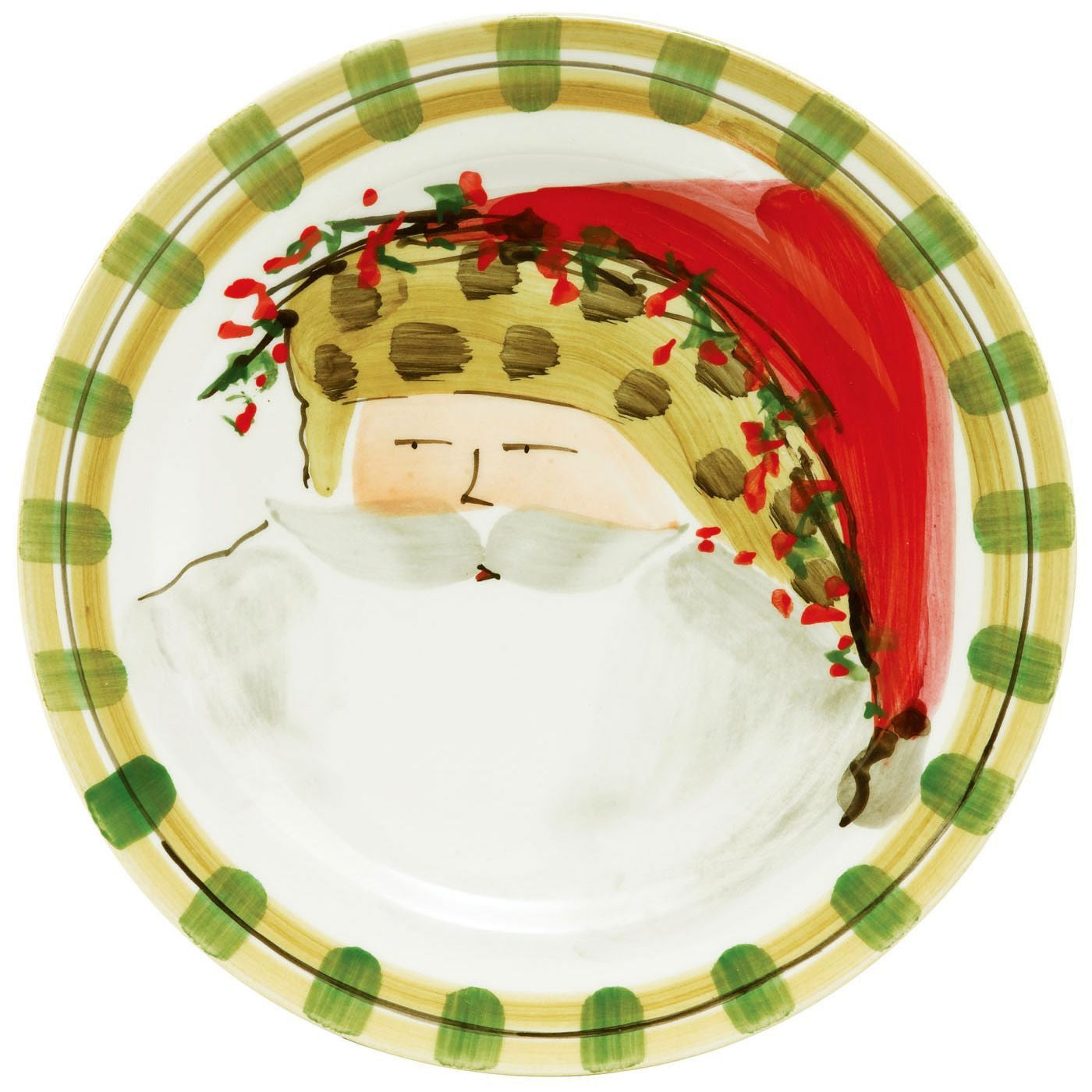 VIETRI: Old St Nick Animal Hat Dinner Plate - artisticaitalian.com