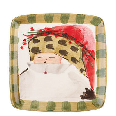 VIETRI: Old St Nick Square Salad Plate Animal - artisticaitalian.com