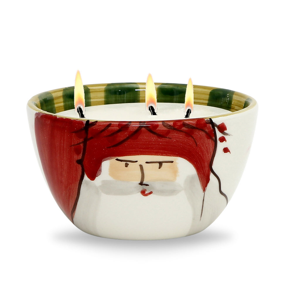 VIETRI: Old St. Nick Candle/Cereal Bowl (20 Oz) - artisticaitalian.com