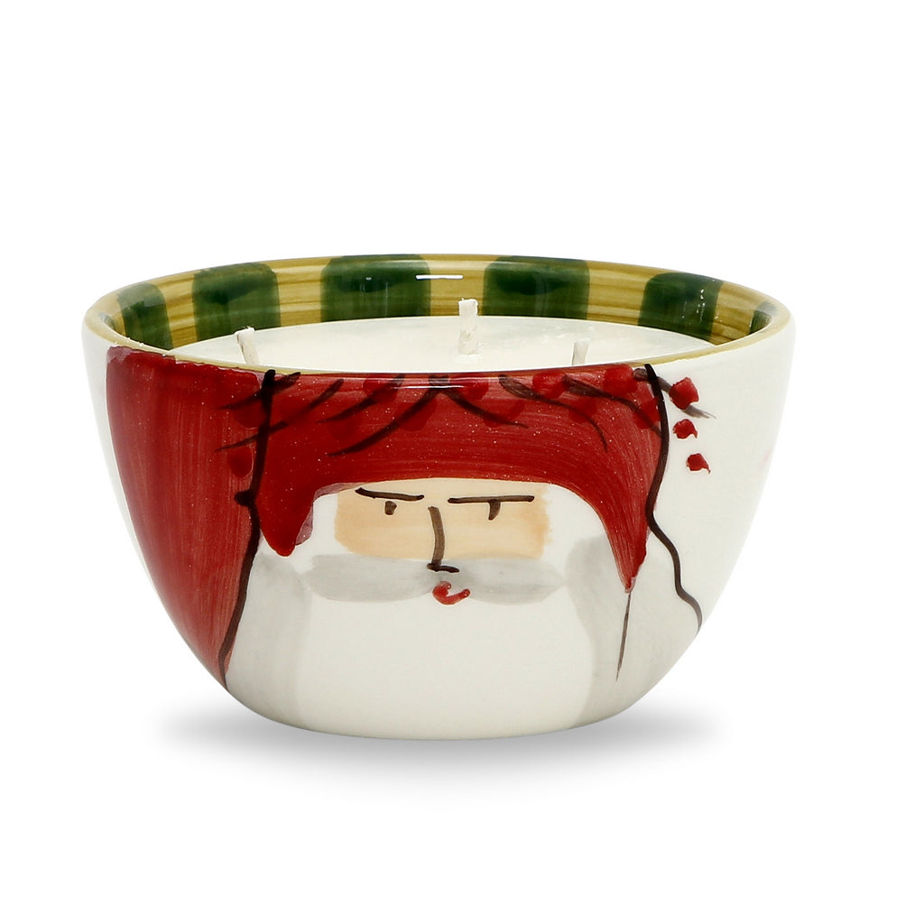 VIETRI: Old St. Nick Candle/Cereal Bowl (20 Oz) - artisticaitalian.com