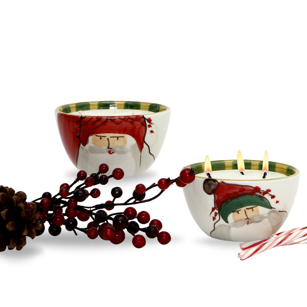 VIETRI: Old St. Nick Candle/Cereal Bowl (20 Oz) - artisticaitalian.com